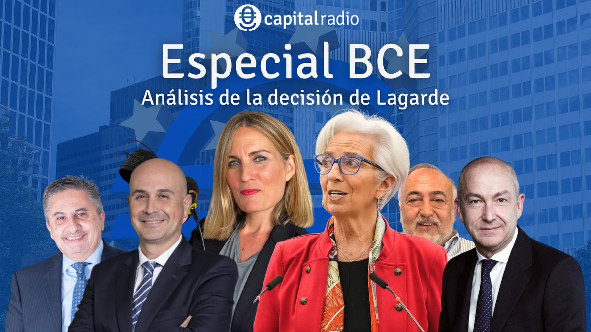 🔴ESPECIAL BCE, con <a href="/78laurablanco/">Laura Blanco</a> | Este jueves alteramos nuestra programación para escuchar al BCE.

🎙️Comentamos en directo la reacción del mercado y las palabras de <a href="/Lagarde/">Christine Lagarde</a> con <a href="/miguelanro/">Miguel A. Rodriguez :.</a>, <a href="/JMAafi/">Jose Manuel Amor</a>, Javier Ferrer y <a href="/angelolearico/">Ángel Olea</a>.

📷A las 14:30h. en youtube.com/watch?v=VIRYMH…