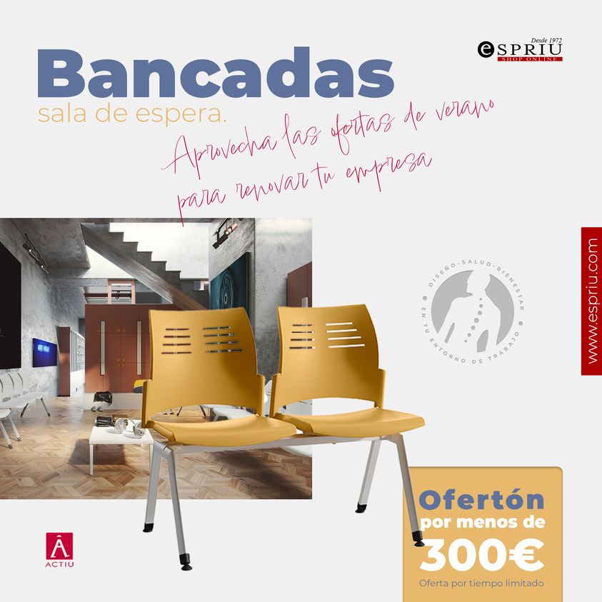 Espriumobiliar1's tweet photo. Ya quedan muy pocos días para aprovechar el #OFERTÓN en #bancadas que te puedes llevar por menos de 300€🤩 
👉Elige la que mejor se adapta a tus necesidades😉
#felizmiercoles #bancadas #mobiliarioparasalasdeespera #ofertabancadas #ofertaultimosdias
https://t.co/SGwWLNkMdo https://t.co/DETlc3vqIH