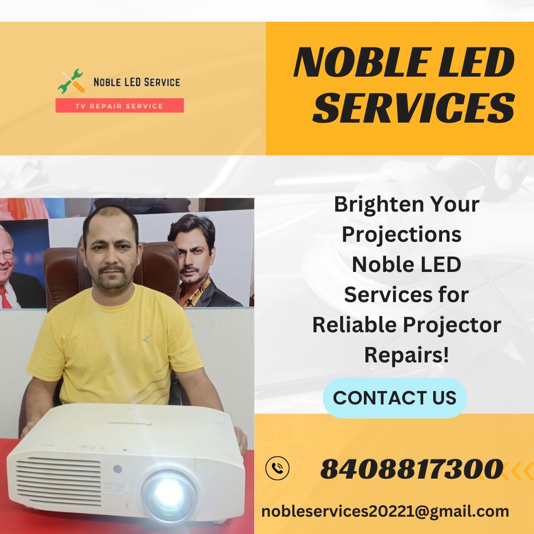 NobleServices2's tweet image. Experience top-notch projector repair services with Noble LED Services! Whether it&apos;s flickering images, blurry displays,  our skilled technicians have the expertise to restore your projector&apos;s performance. 
Contact us-8408817300
#nobleledServices
#ProjectorRepair
#ProjectorFix