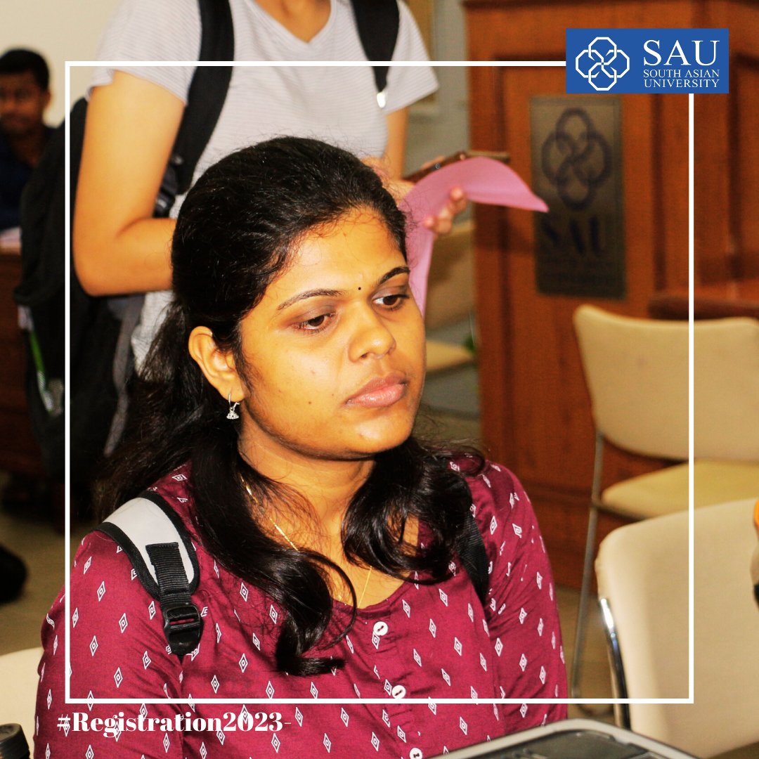 SouthAsianUni's tweet photo. The registration process to induct the fresh batch of 2023-24 has started today. Putting the convenience of the students first, as always, South Asian University carries out the registration process in a single hall where the students get all the related processes done smoothly including document verification, admission, ID card, bank account and hostel accommodation, without having to visit multiple offices.

#registrations2023 #KnowledgeWithoutBorders #SAARC #SouthAsia #SAUAdmissions2023