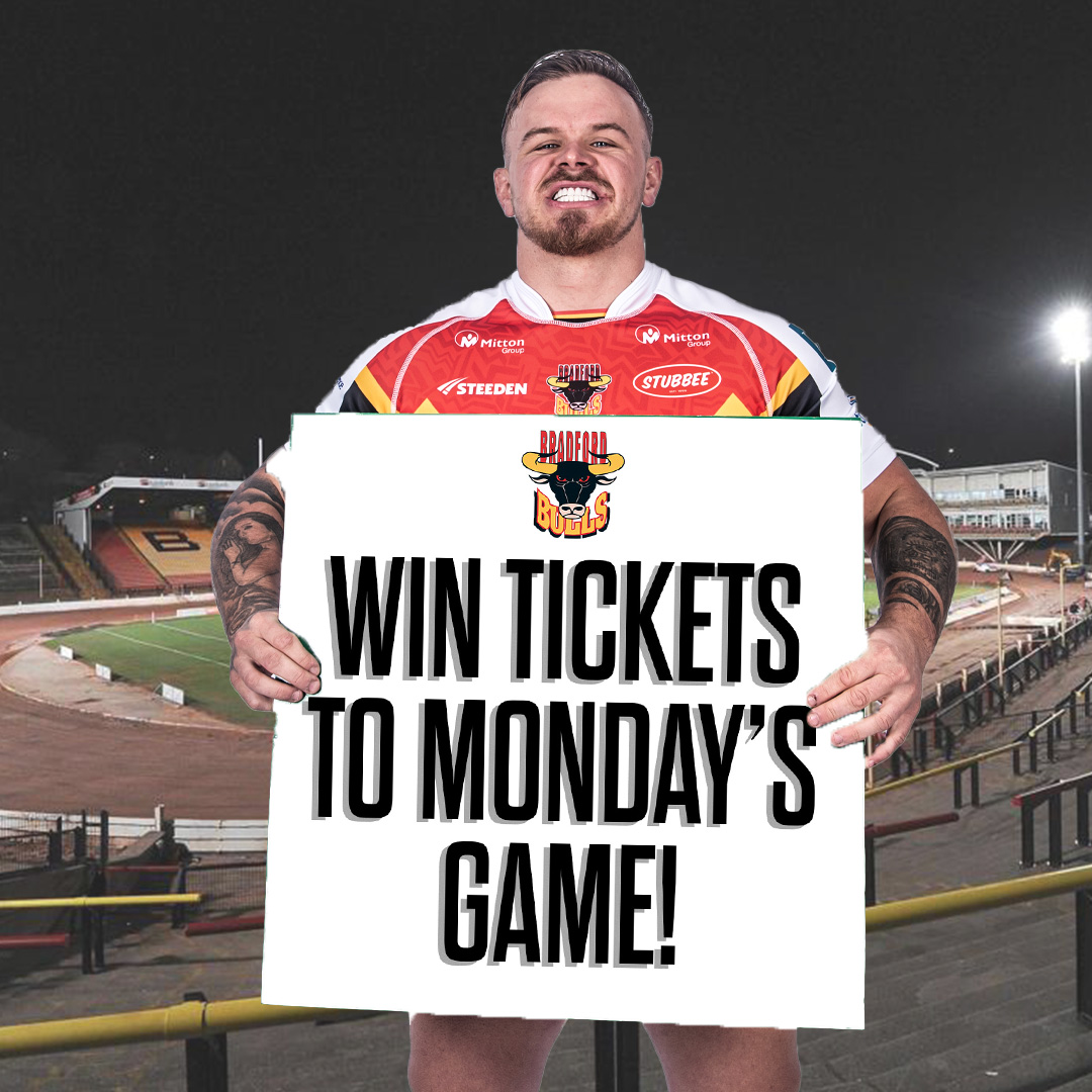OfficialBullsRL's tweet photo. 🎟️ | WIN 4 x STANDING TICKETS OR 2 x HOSPITALITY TICKETS FOR MONDAY'S HOME GAME AGAINST BARROW...

How to enter:

1️⃣ Follow us @officialbullsrl
2️⃣ Like this tweet
3️⃣ Reply tagging the friend you would bring along...
4️⃣ Retweet this tweet

Competition closes at midday on Thursday, the 27th of July. The winner will be contacted via THIS PAGE ONLY shortly after.

**You will only be contacted by us on this account if you win; please don't respond to fake pages pretending to be us**