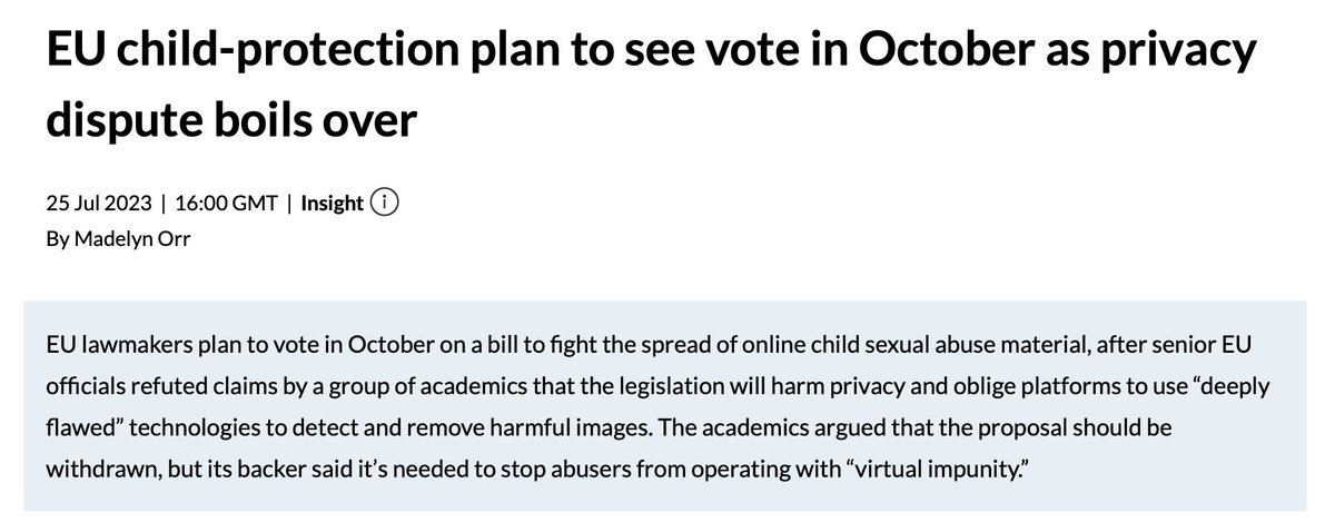 mddieorr's tweet image. Negotiations on the EU's plan to prevent abuse online has been a hot topic my whole summer in Brussels. Privacy advocates say the legislation will violate personal data protection, but the EU says end-to-end encryption of private messages is in no danger of being broken. #mubxl