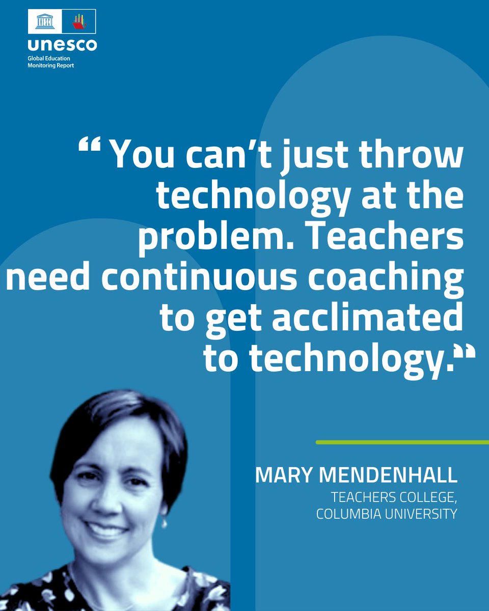 I was proud to lend my voice to support this new #2023GEMReport just out!
It shows that technology is nothing without teachers!
And it calls on governments to make sure we're using #TechOnOurTerms so that it supports our learning goals. Bit.ly/gemreport2023