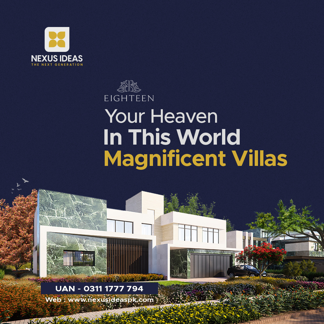 nexusideaspk1's tweet photo. The villas of Eighteen are designed for those with a taste of the finer things in life. Available in a variety of sizes.
UAN: 03111777794
https://t.co/QkdqMLekJI
#eighteen #oradeveloper #Amenities #villa #golfclub #easyinstalment #modren #society https://t.co/KgbapVjBxI