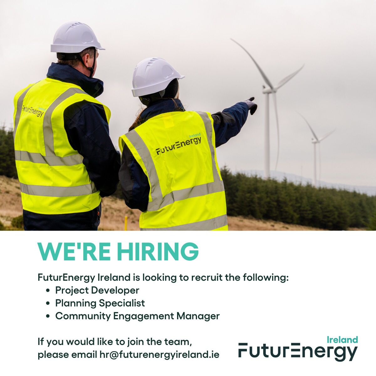 FuturEnergyIre's tweet photo. FuturEnergy Ireland is expanding. If you're passionate about climate action and renewable energy, this is a fantastic opportunity to join our dedicated team. #workinwind #jobfairy #renewables https://t.co/YEc7uOGJKk