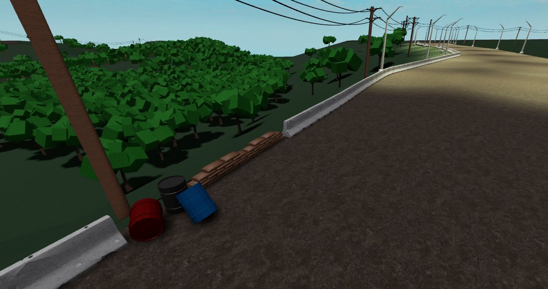 BluSteelDev's tweet photo. More map extensions as well as barrels a new house and an entire bridge. Join the server for more info on the project: https://t.co/LkHAuC0FIp #ROBLOX #RobloxDev https://t.co/JJGCpIrj60