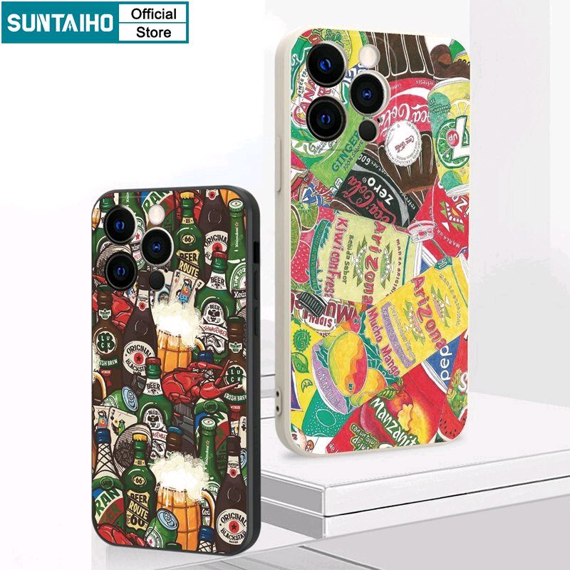 Suntaiho Fashion Creative Colorful Cans Graffiti Stickers Silicone Soft Case Compatible for iPhone 11 Pro Max 14 12 13 XS X XR XS Max 7 8 Plus Dirty Resistance Cover https://t.co/P6WUdQB2w9