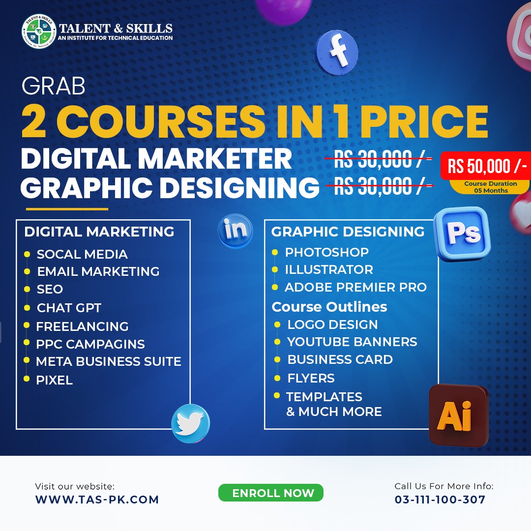 Talentandskill1's tweet photo. Grab 2 Courses In 1 Price Digital Marketing &amp; Graphic Designing
📷 Reserve Your Seat Now 📷
📷New Batch is Starting 📷
📷Register Now📷
Subscribe to Our YouTube Channel
https://t.co/sjSf60C69q
📷 Call us at 📷+92 311 1100307
📷 What's app 📷 +92 311 1100307 https://t.co/mfuHZMwOYA