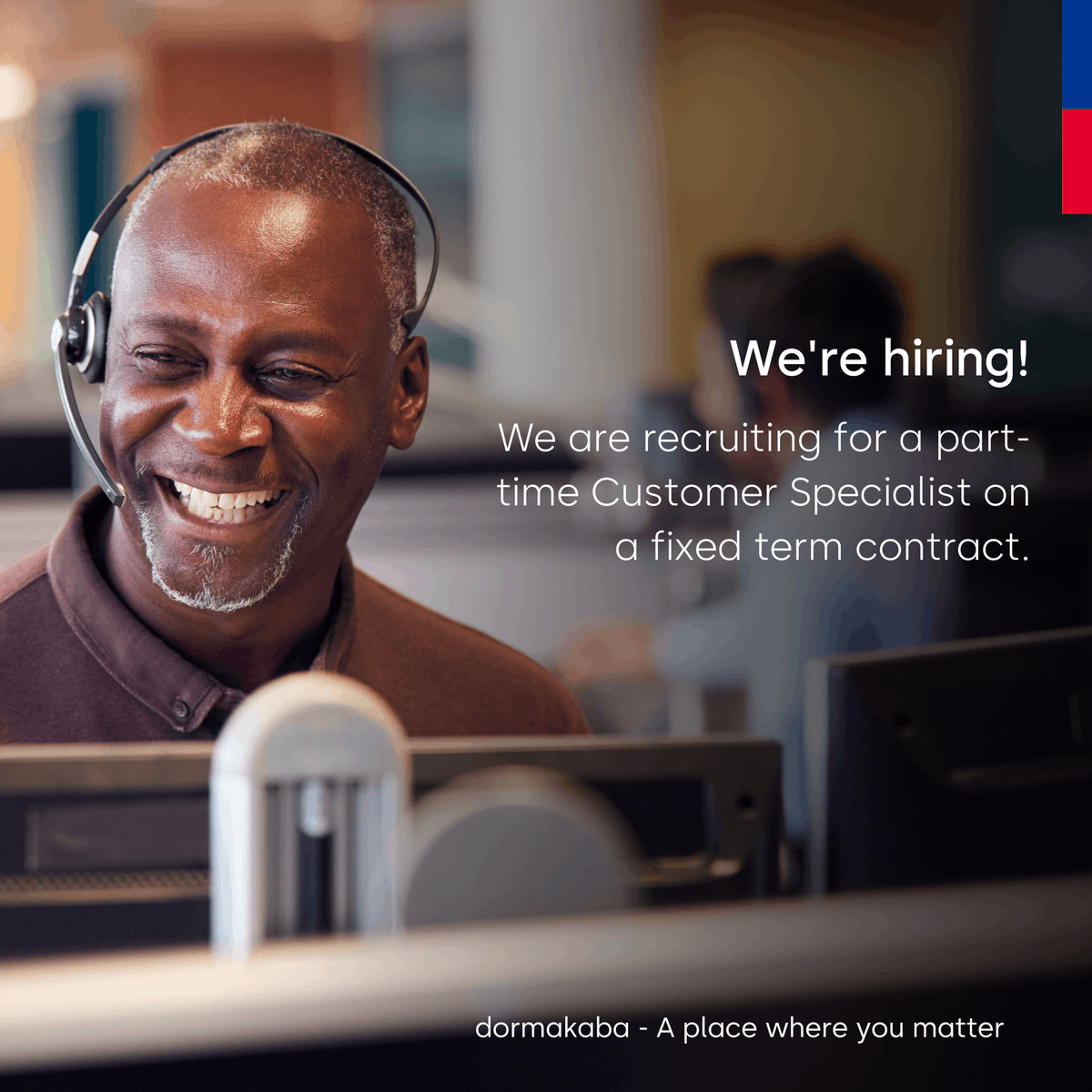We are recruiting a Customer Specialist to join our team in the Hitchin office.

If you are passionate about improving customer experience and want to build your skill set, we'd love to hear from you.

You can find more details on the role here: dk.world/3KfNdql