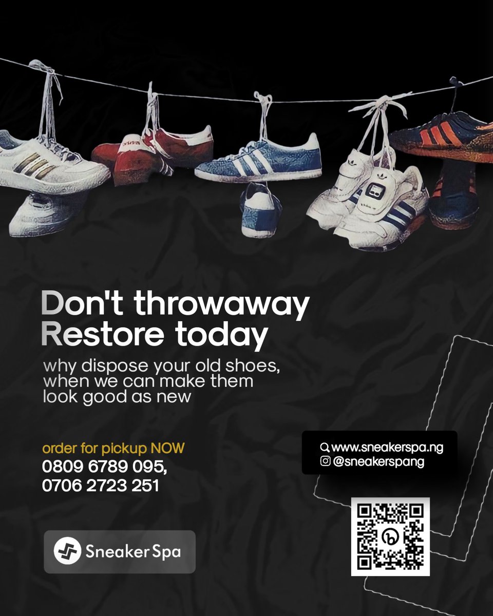 sneakerspaNG's tweet image. Turn back time with our shoe restoration services. We'll rewind the wear and tear, so you can relive the glory days of your favorite kicks!

#sneakers #cleankicks