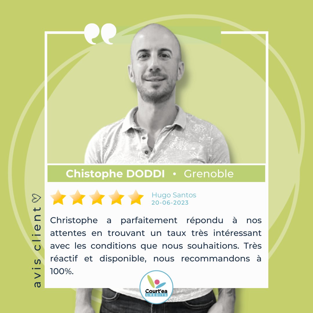 ❤️ 𝐋𝐀 𝐕𝐄𝐑𝐈𝐓𝐄 𝐒𝐎𝐑𝐓 𝐃𝐄 𝐋𝐀 𝐁𝐎𝐔𝐂𝐇𝐄 𝐃𝐄𝐒 𝐂𝐋𝐈𝐄𝐍𝐓𝐒 ❤️

C'est un sans faute pour notre Doddi qui a, comme toujours, trouvé le taux le plus avantageux pour ses clients 😎

Merci Hugo pour cette recommandation ! 🥰

#courtier #grenoble #courteacredits #pret