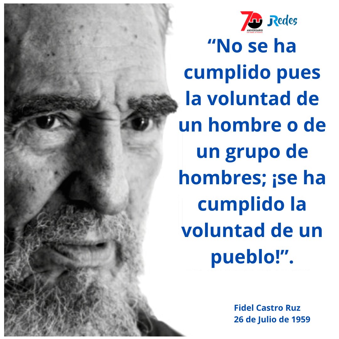 Con #FidelPorSiempre en la memoria y en el ❤ de #Cuba
#70Moncada 
#ConLaFuerzaDelPueblo