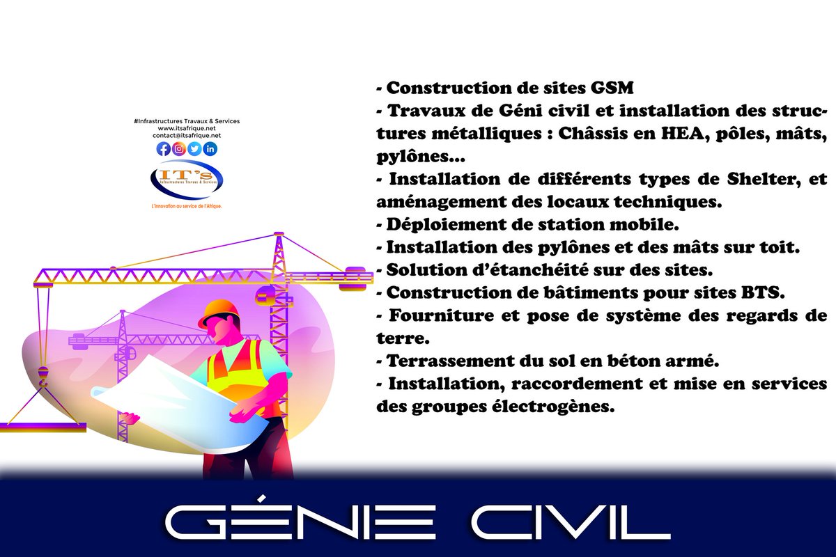 DIOUF19ITS's tweet photo. ITS

Bonjour et bon Mercredi à tous !

Site internet 🌐 : https://t.co/NPZDjKoDkL
E-mail 📧 : contact@itsafrique.net 

#Infrastructures #Travaux #Services  #télécom #Sénégal #africa #télécommunications #Géniecivil #Informarique #Sonatel #Orange #Free #Expresso https://t.co/ljd7b76Wv3