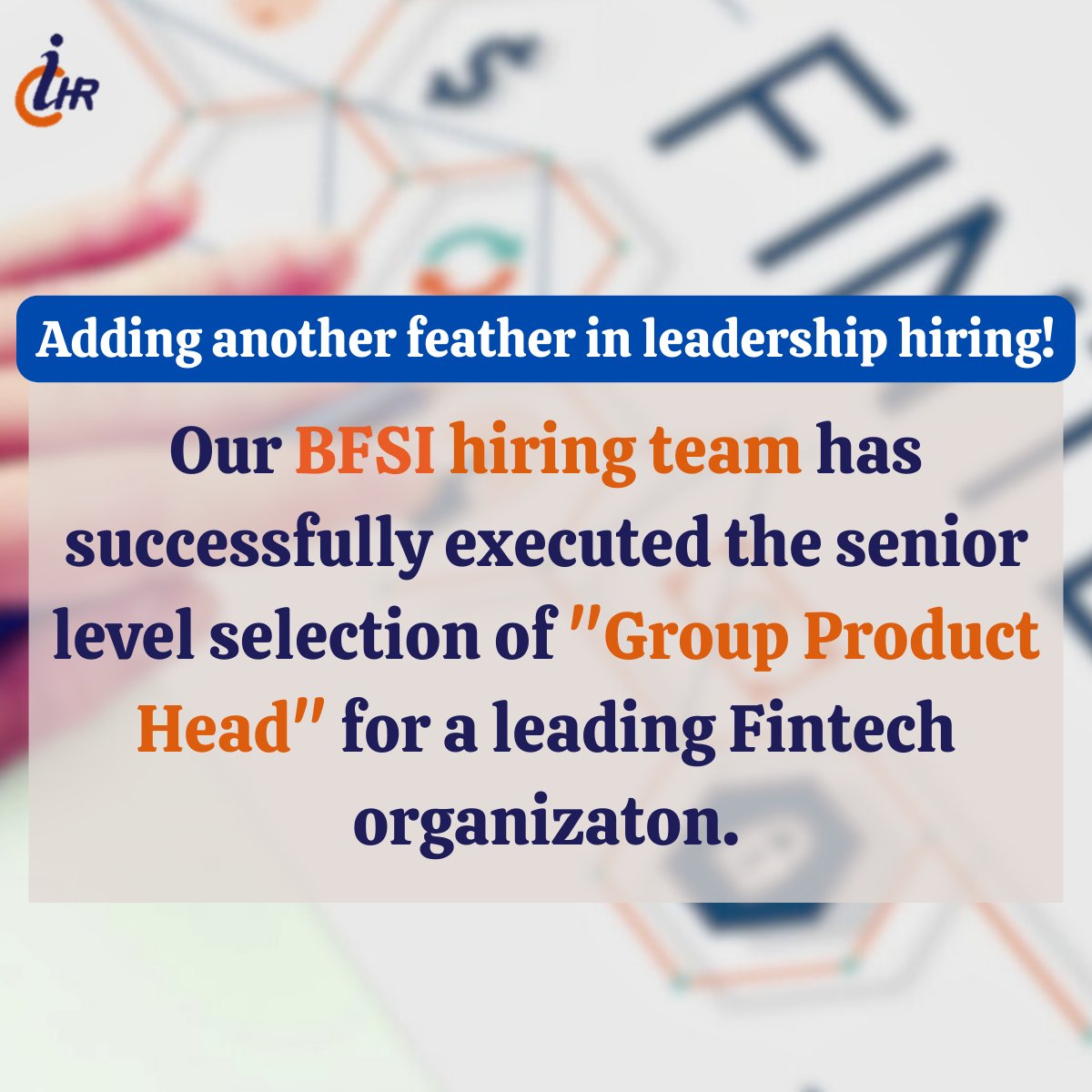 ImpeccableHr's tweet photo. Counting one more feather in #leadershiphiring! 🎉
.
.
#achievementunlocked #fintechindustry #bankingindustry https://t.co/Jf7DKAORvP
