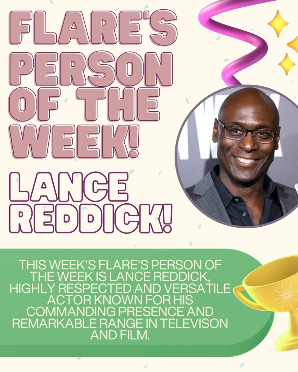 FlareCares's tweet photo. At Flare, we believe in honouring those who use their platform to speak out about important issues. This week, we are pleased to recognize Lance Reddick as our Person of the Week for his presence range in television and film.
-
#FlarePeerSupport #peersupport #flarepersonoftheweek https://t.co/JDI7OOgwDB