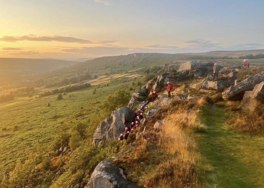 Our midweek training session yesterday evening consisted of a mid air collision by two paragliders.
A tricky extracation for the more seriously injured pilot and a technical rescue (led mainly by our current aspirants) for the other. All done and debriefed by sundown.