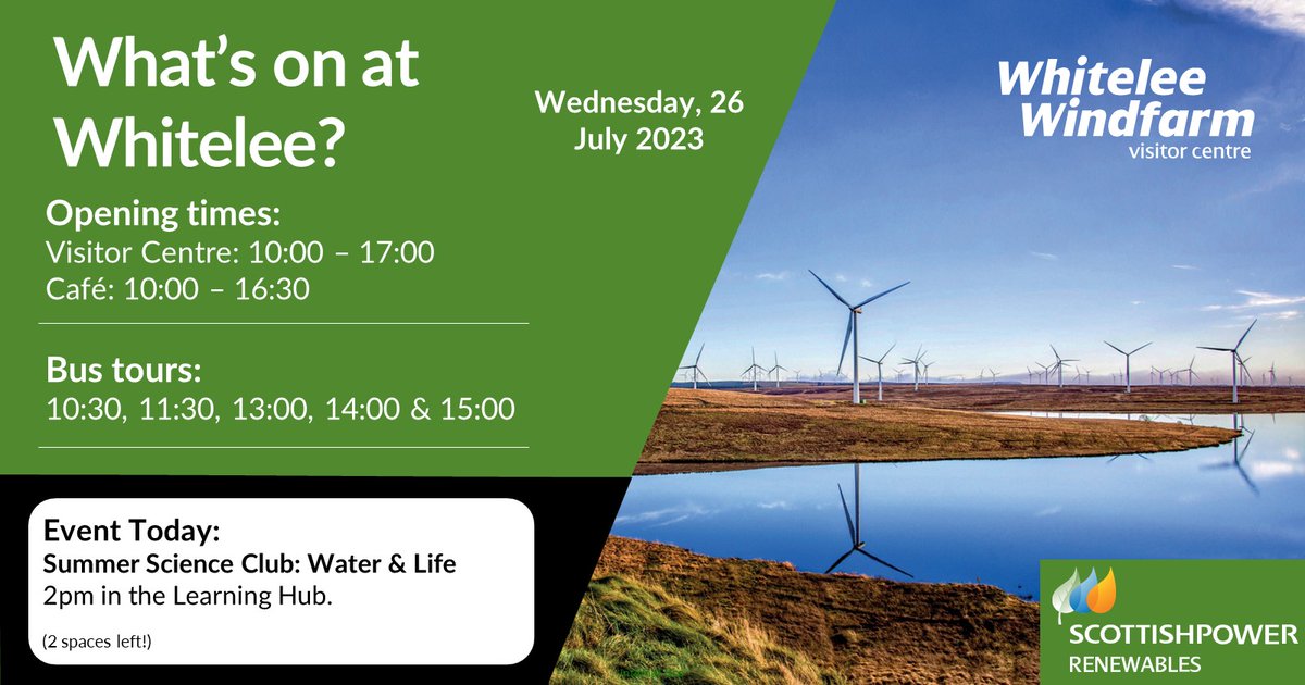 Whitelee Windfarm (@Visit_Whitelee) on Twitter photo 2023-07-26 09:14:00