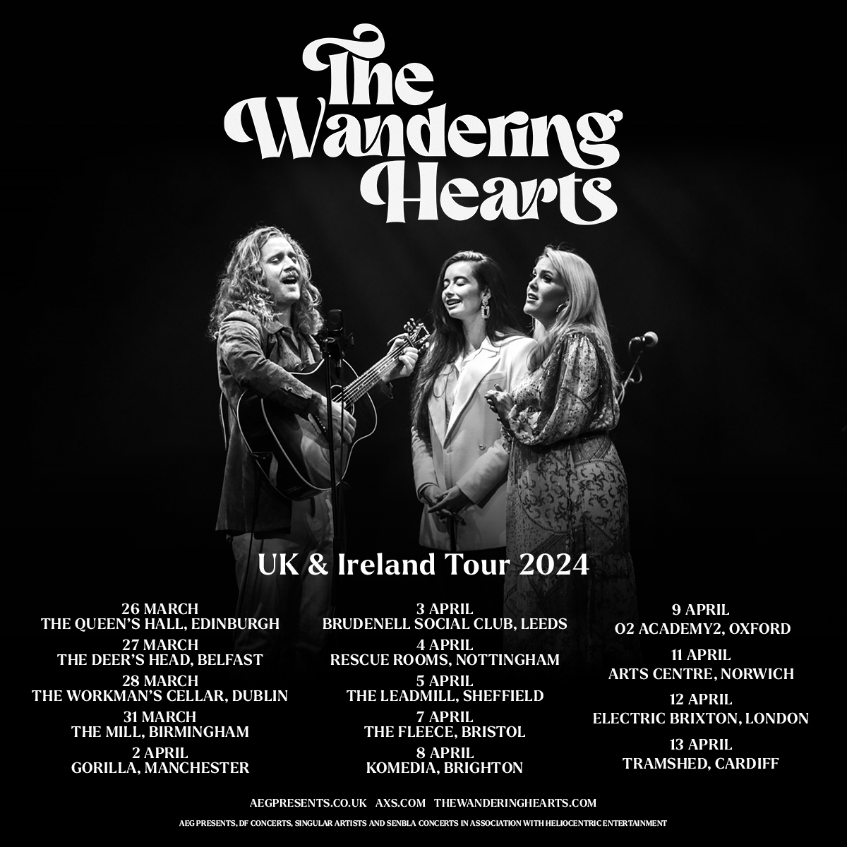 The release of #TheWanderingHearts EP ‘Hesperus’ in May hints at a flavour of their forthcoming album (due 2024). The band have also announced a UK tour, here on Tuesday 09 April. 

Priority Tickets on sale now. Head to #O2Priority - amg-venues.com/qQum50PkLMC