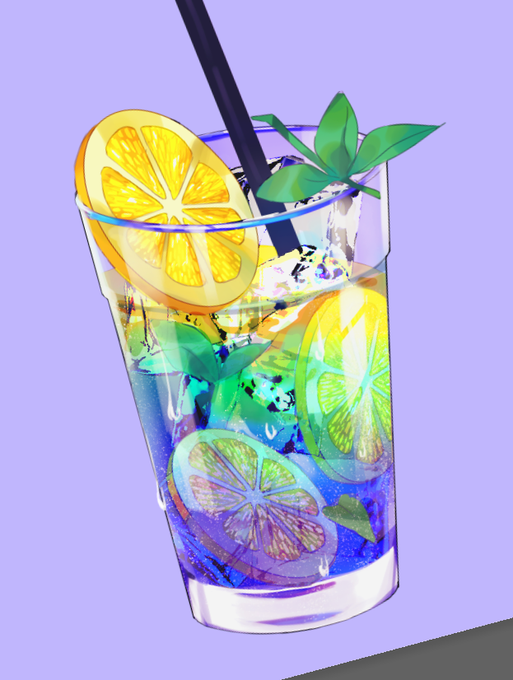 「ice cube lemon slice」 illustration images(Latest)