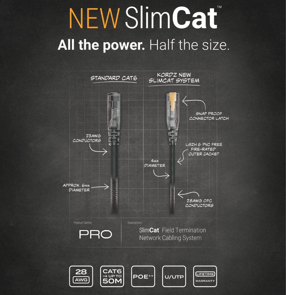 aldoussystems's tweet photo. In Stock Now! We can’t wait to share Kordz PRO SlimCat™ Network Cable System with you! This complete Cat6 cable system delivers ALL the power in HALF the size and goes where other cables can’t.  https://t.co/1UgQ9Yf0S5  

#KordzGlobal #Cat6 #Cat6Cable #ConnectivityAssured https://t.co/ro6B0zV6Lr