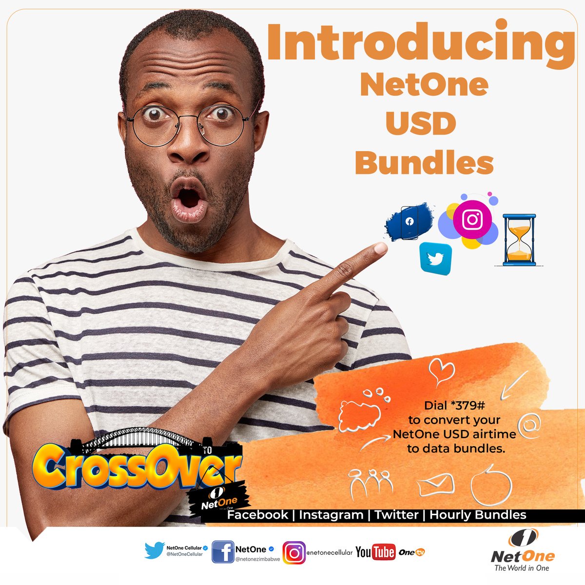 NetOneCellular's tweet photo. ๐ Shine bright in the digital world! ๐ซ Grab your USD airtime ๐ฒ today and get ready to experience our amazing newly introduced USD bundles. Connect, stream, and play ๐ฎ from anywhere in Zimbabwe ๐ฟ๐ผ. Let's get digital ! Dial *379# now. ๐ฝ #NetOneUSDAirtime #NetOneUSDbundles https://t.co/mkFG4IEQ8M