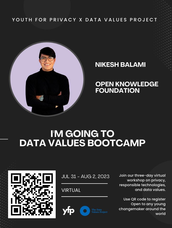 I'm going to #DataValues Bootcamp 💻

How is your data used? Do you know who has your data? How do you want your data to be used?

A three-day virtual bootcamp will grapple with those questions. Open to any young changemaker around the world.

Info 👉 youthforprivacy.org/data-values-bo…