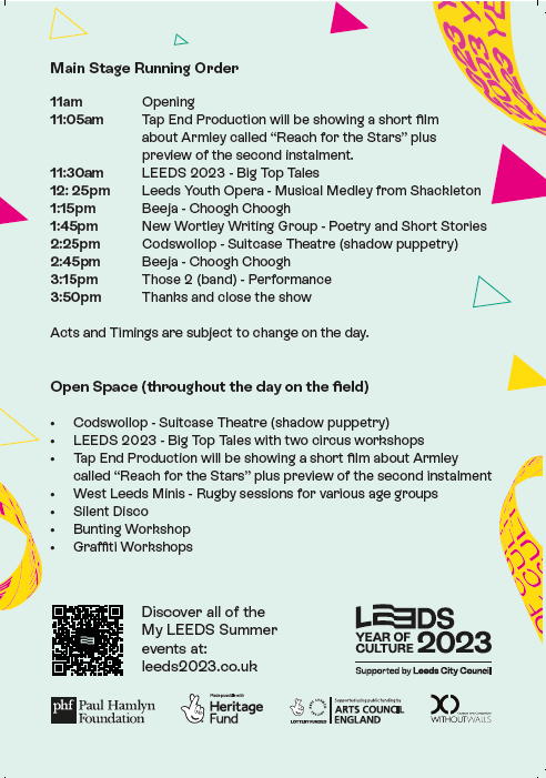 BiniHoney's tweet photo. ARMLEY EXTRAVAGANZA.. woohoo a week on Saturday coming to Strawberry Lane Open Space next to St Bart's as part of the My Leeds Summer events from @LEEDS_2023 
Fun for all the family.. https://t.co/BDeSb9wPCd