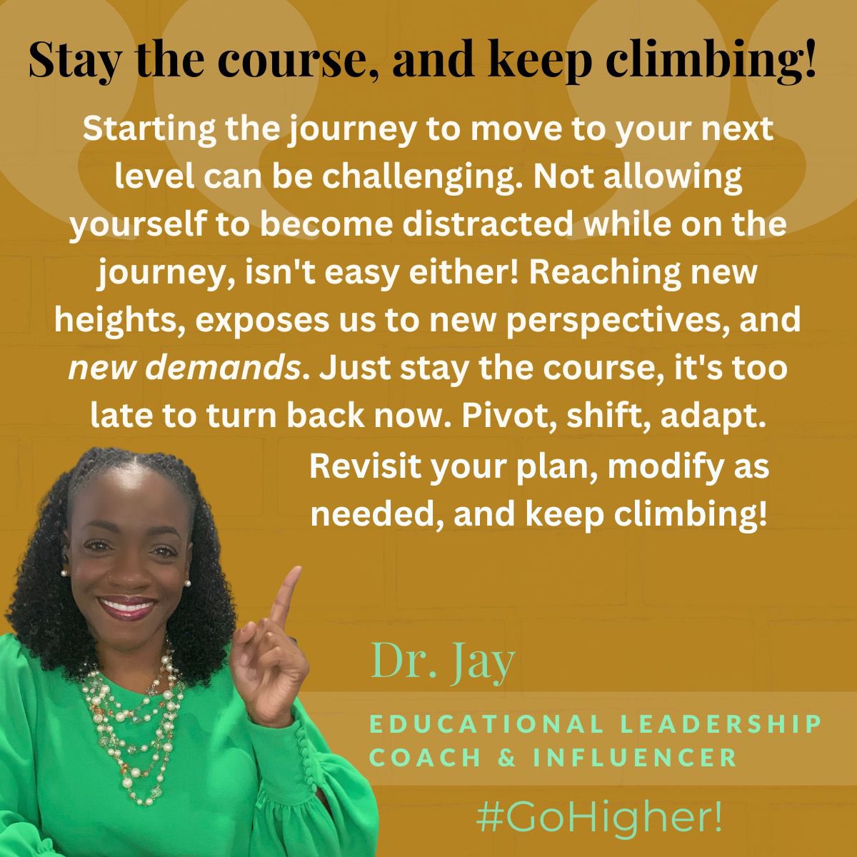 DrJEdvances's tweet photo. Take a break if you need it, but don't quit! #GoHigher! #edleadership  #Edleadershipcoach
#edinfluencer #BeingDrMannie https://t.co/dSktBYfJJb