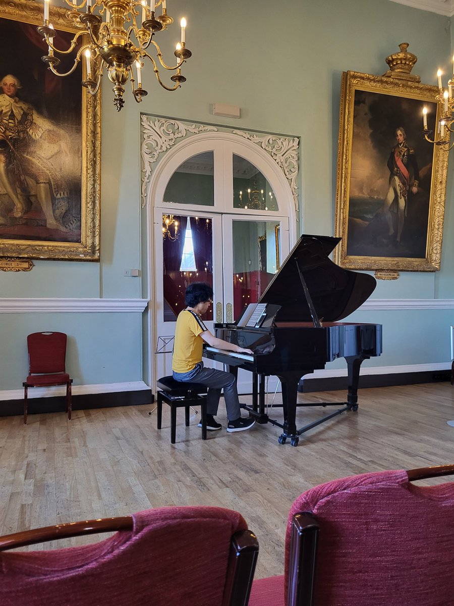 Pianist, Yuanfan Yang is busy rehearsing ahead of today's coffee concert - by the sound audiences are in for a treat today!