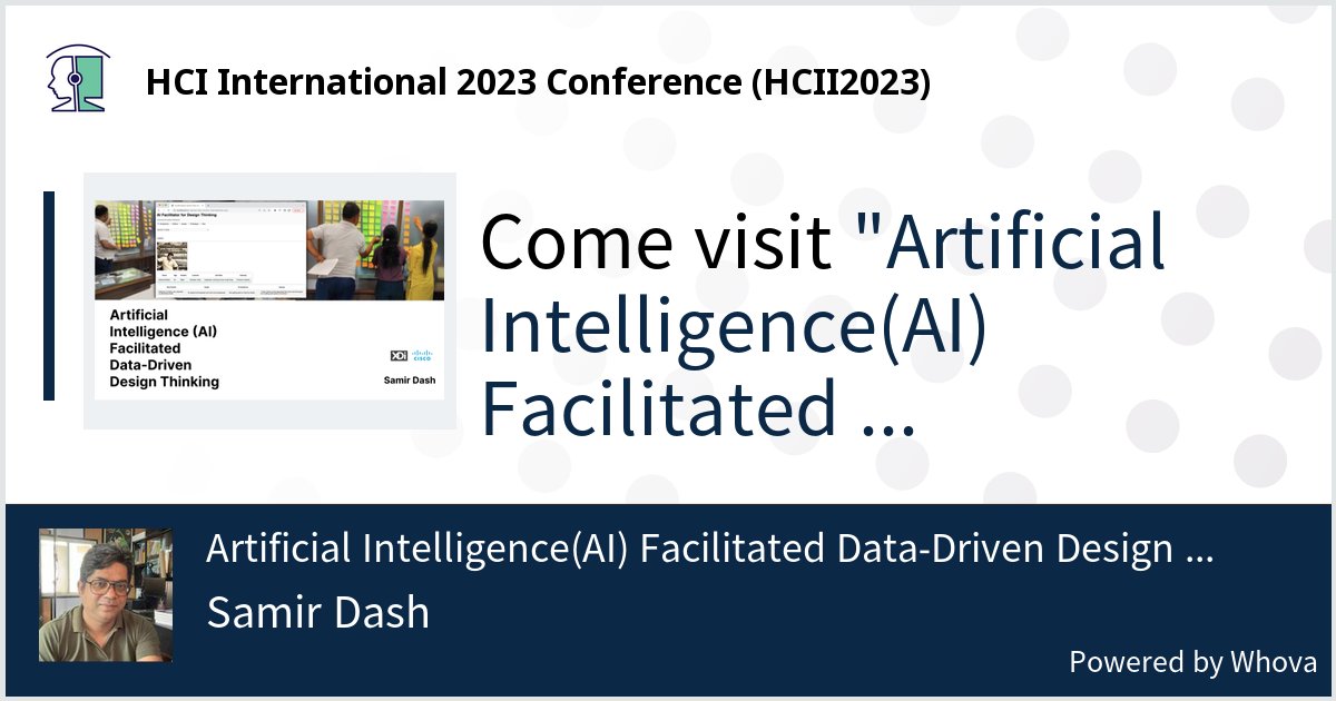 DashMobilewish's tweet photo. Come check out our Poster at HCI International 2023 Conference (HCII2023). #hcii2023 #hcii - via #Whova event app
Check the paper at https://t.co/jh9SCI2F3h https://t.co/9qDTrkC4Cr