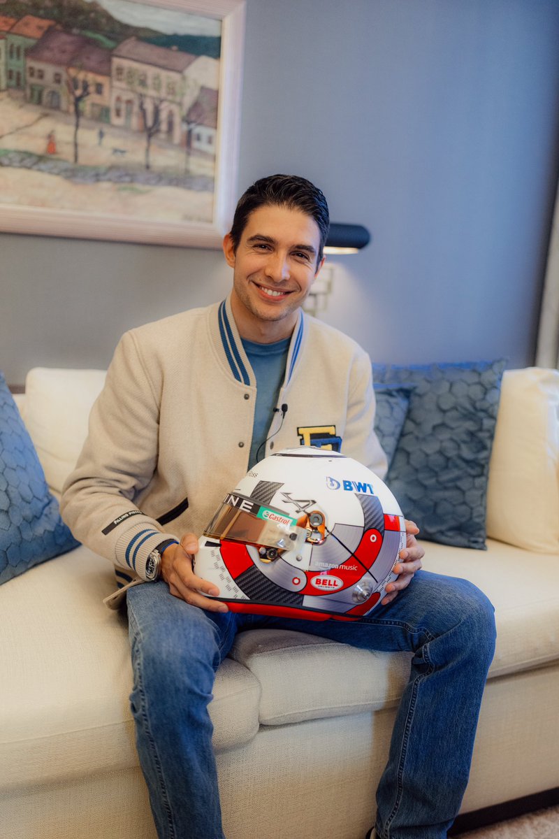 OconEsteban's tweet photo. My #BelgianGP helmet with @BellRossWatches 🕰️ what do you think? 🤩 https://t.co/DMTrk1wRAA