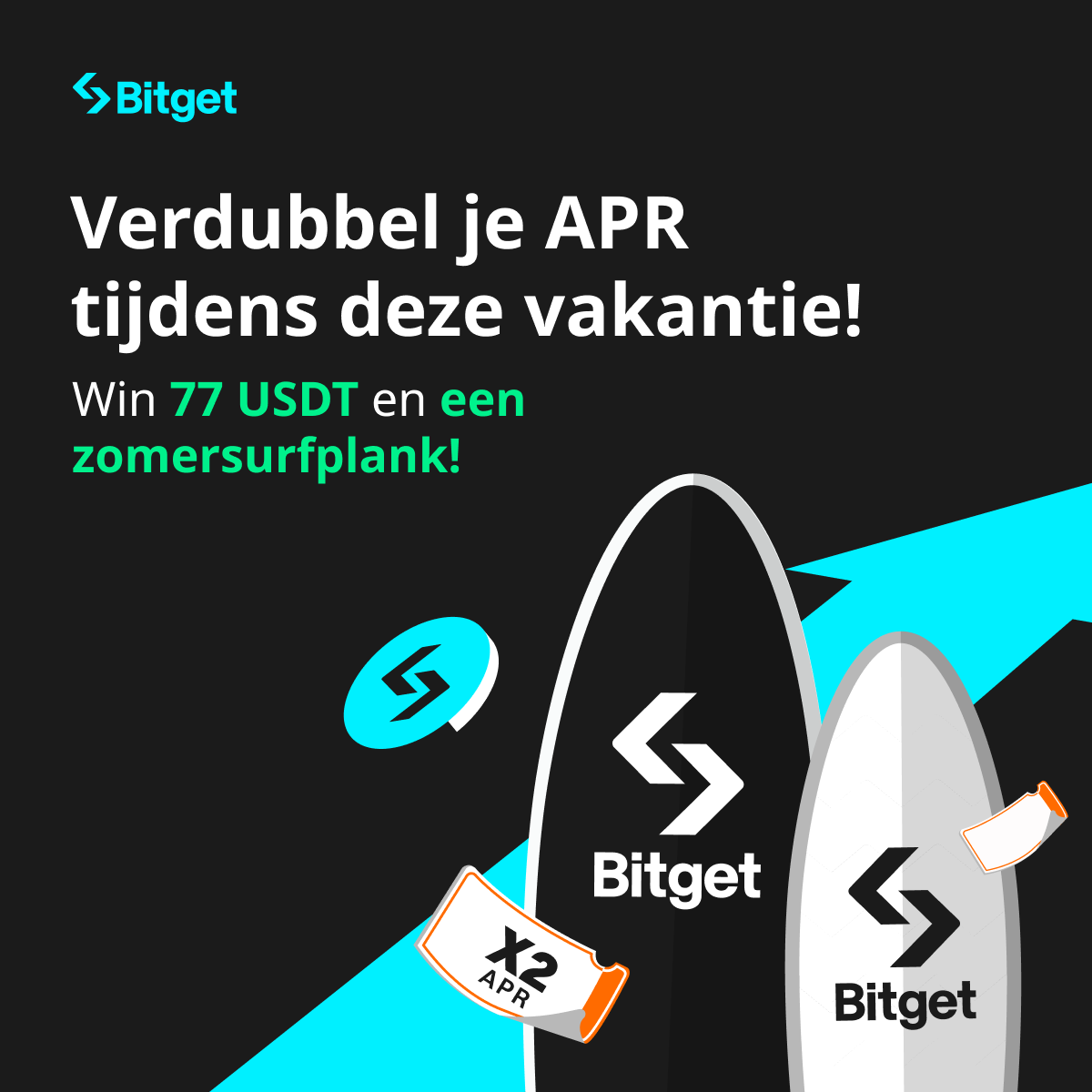 🚀Verdubbel je #APR tijdens deze vakantie! Win 77 #USDT en een #zomersurfplank!🏄

🎁die een totale netto futureswinst van>50 USDT behalen 77 USDT.

🔗partner.bitget.com/bg/3LD3SX
#Bitget #BGB #Bitcoin #Thijs #TwitterX #Bitcoin #ETH