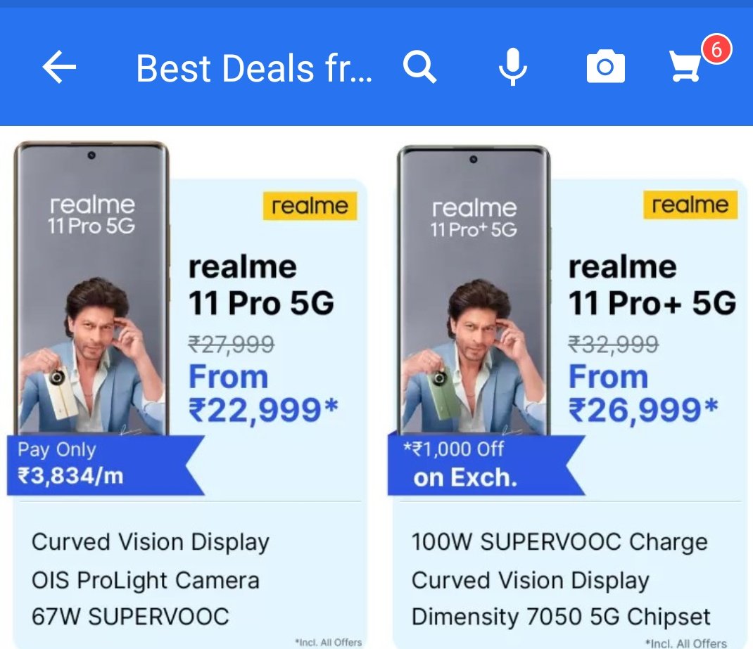 maddygj's tweet photo. @Flipkart @jagograhakjago @ANI #  Team FK there are two phone is showing here with price ₹22,999 and ₹26,999,but when I go to the detailed page I didnt found any phone with same price.Base model of both the phone started ₹23,999 and ₹27,999.What kind of the marketing is this? https://t.co/CboCCWrK94
