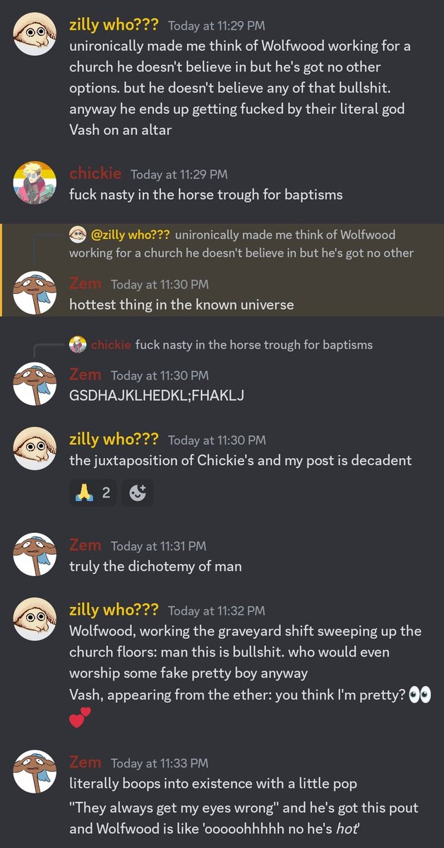 zillygoo's tweet photo. if I had a nickel for every time chickie brought up horses during blasphemous horny vashwood discussion, I'd have two nickels. which isn't a lot but https://t.co/5aCdwkTCHl