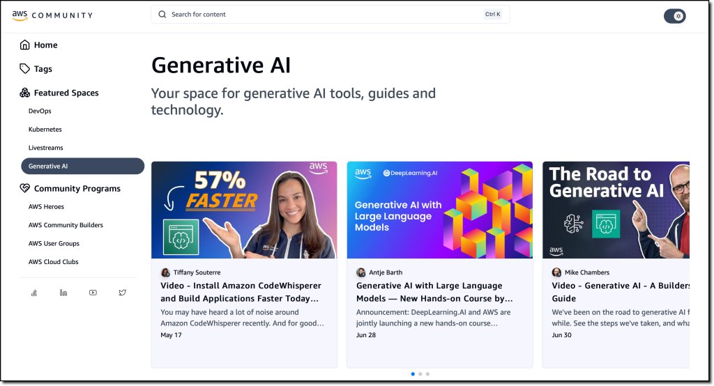 Here are a few examples of CodeWhisperer in action that span different areas of software development, from prototyping and onboarding to data analytics and permissions management.

#AWS  #Cloud #CloudComputing #AmazonWebServices  go.aws/3Ot1na0