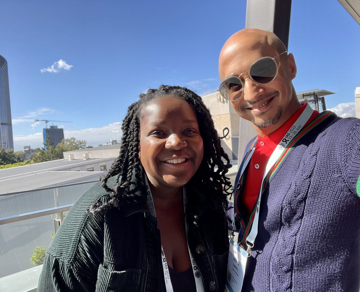 With @mercyshibemba as part of the @aidsmap team reporting from #Brisbane @iasociety #IAS2023, bringing you accurate & accessible information on the latest #HIV research. Just missing our wonderful managing editor @RogerPebody in this pic!
