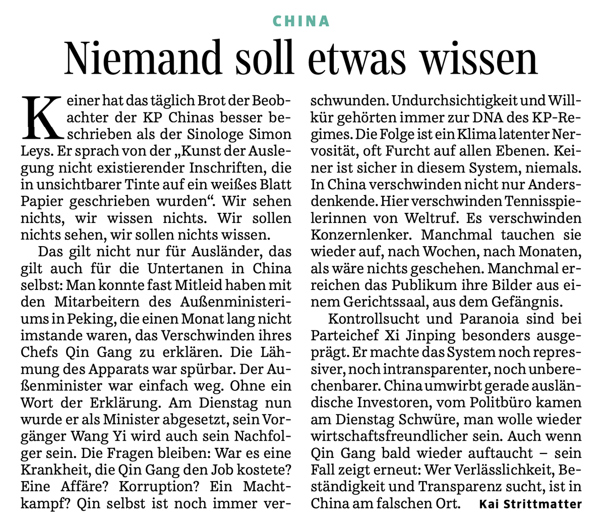 Kai Strittmatter bringt es auf den Punkt.

sueddeutsche.de/meinung/china-…