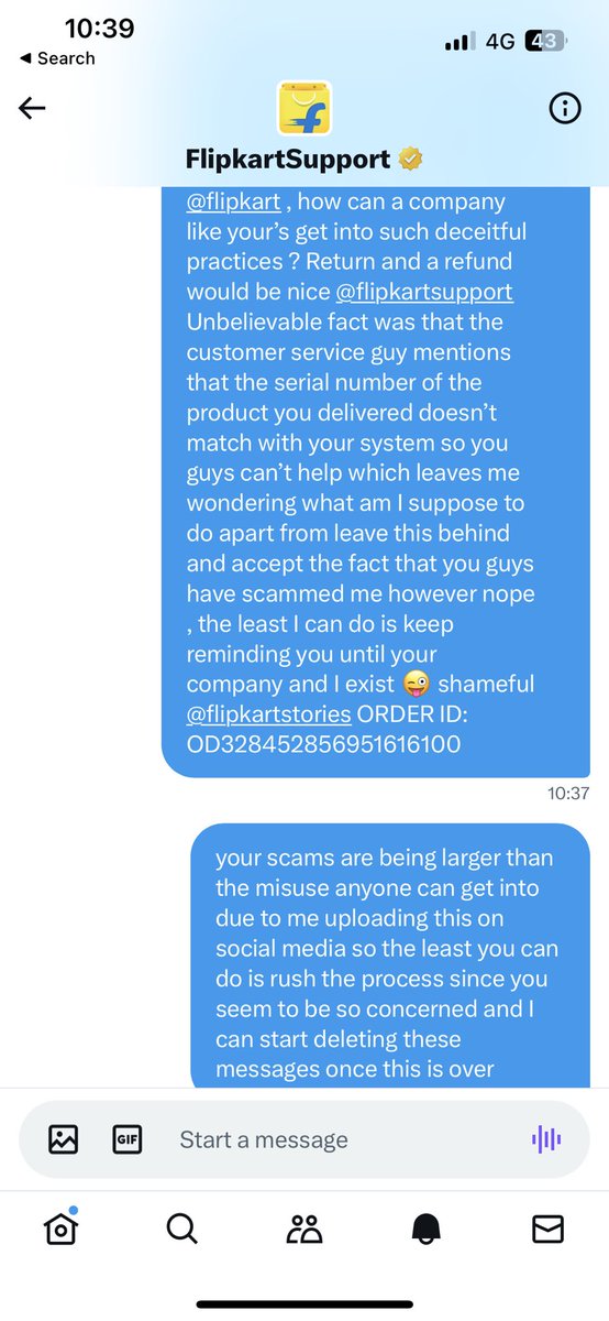 amynhooda's tweet photo. Fake AirPods Pro were delivered to me on 26th June 2023 and I yet await for a return and a refund , in-numerous fake assurances after fake delivery by @flipkart , how can a company like your’s get into such deceitful practices ? Return and a refund would be nice @FlipkartStories https://t.co/efphzBhw82