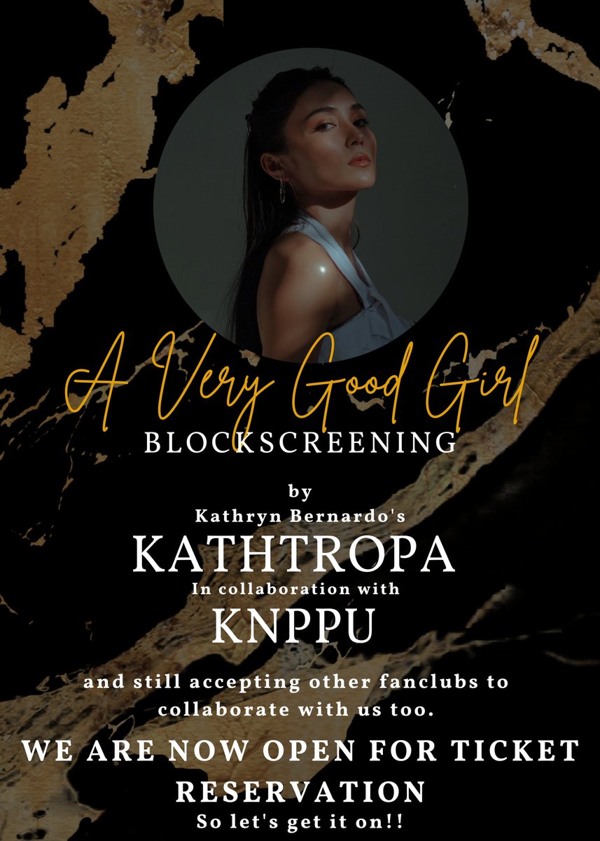 itsmekristellej's tweet photo. HI CEBU! Join us on our blockscreening for Kathryn Bernardo’s upcoming movie with Ms. Dolly de Leon, #AVeryGoodGirl 💋

Reserve here: 
https://t.co/FDesMTQVLQ

For sponsorship, pledges and other inquiries, send us a message thru PM! ❤️

#KathrynBernardo #DollyDeLeon #StarCinema https://t.co/T18jel9cxc
