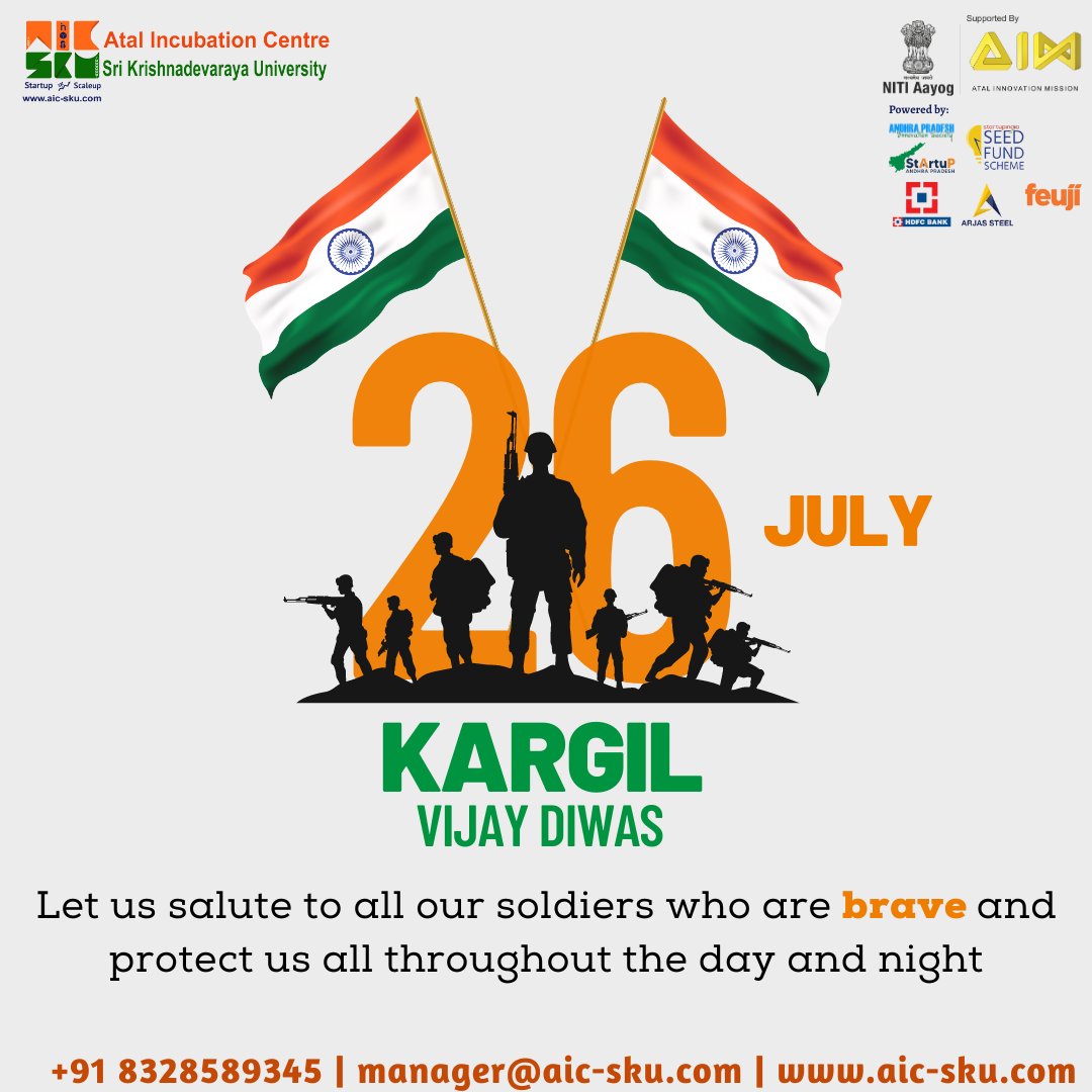 AicSku's tweet photo. @AicSku KARGIL VIJAY Diwas @AIMtoInnovate https://t.co/etY6hRUOMp