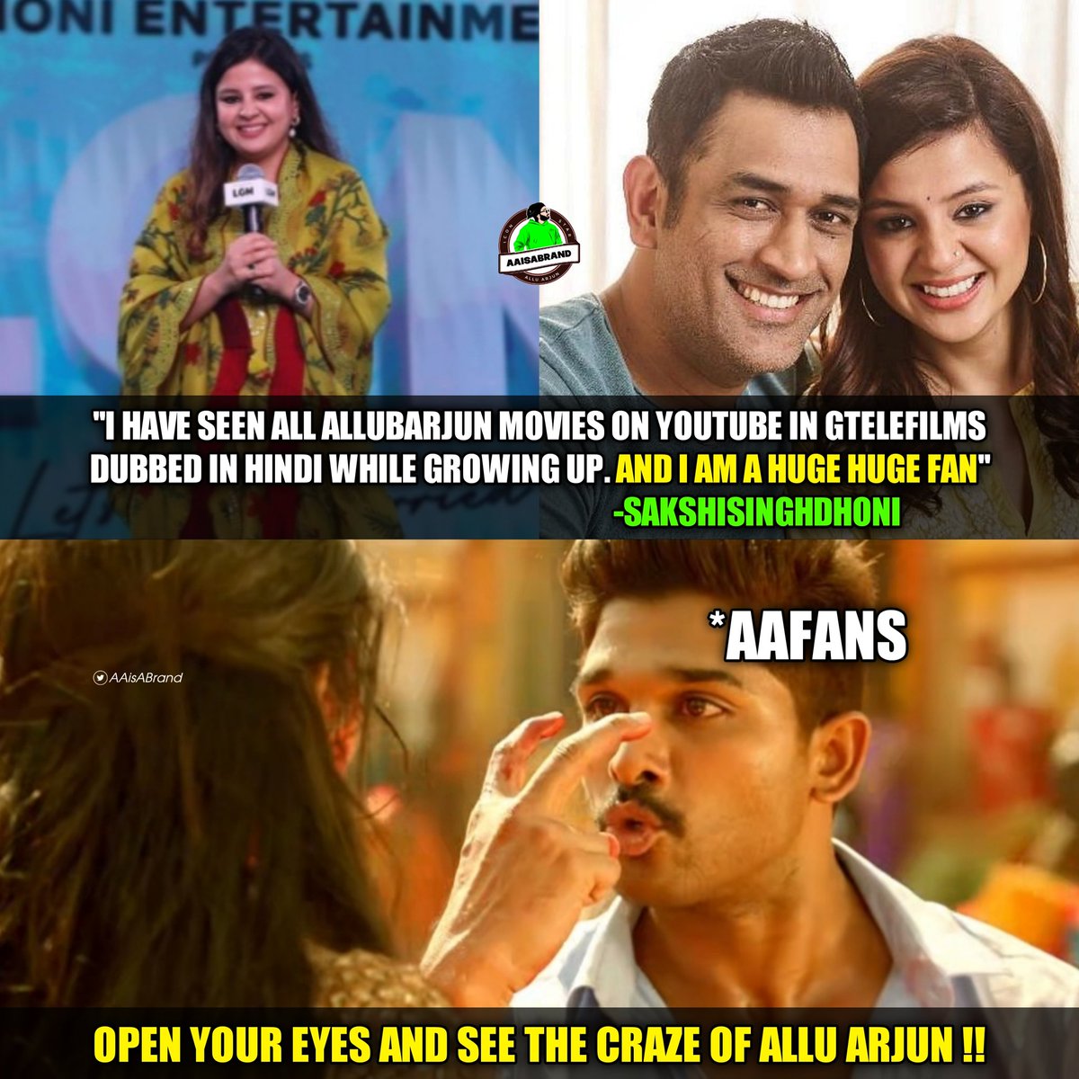 The Real Pan Indian Star 🔥😎

#Pushpa @alluarjun #AlluArjun #Pushpa2 #PushpaTheRule #Pushpa2TheRule #AA22 #SakshiSinghDhoni