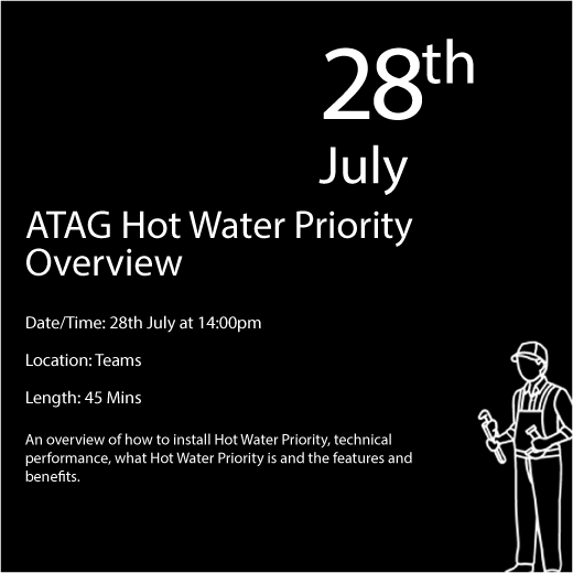 atagheating's tweet photo. Join us at the ATAG Academy on the 28th of July for a live session with our in-house Technical Team! We will cover the ATAG Hot Water Priority including basic installation requirements, tech performance and the features and benefits!

Register here➡️ https://t.co/MG9Jin5Tkh https://t.co/PzMfMFufxv