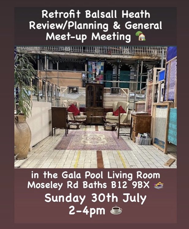 General Meet-up Meeting this Sunday 2-4pm @MoseleyRdBaths All welcome. @ksimcb @bahutrustuk @ClimateKam @SaheliHub @arktindal @zerocarbonhouse @fruitnutvillage @BHPlanet @BalsallHeathCF @BalsallHeathNNO @BalsallHeathWI @BalsallHeathLHS @modernistsocBHM @brutifulbrum @xrbham