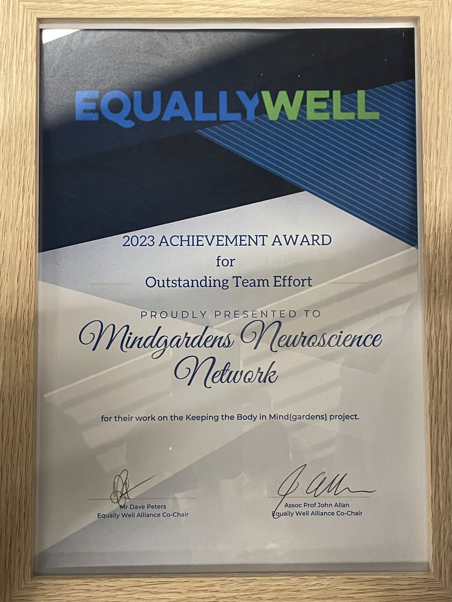 jackie_curtisAU's tweet photo. Proud moment for the @mindgardens keeping the body in mind(gardens) team in the inaugural @EquallyWell_AU awards 👏👏@SEastSydHealth @UNSWMedicine https://t.co/3SX2QdngXJ