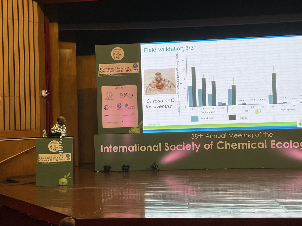 Great talk by Baldwyn Torto (ISIPE) on how to use chemical ecology research on crop pests to provide biological solutions for sub-Saharan farmers.