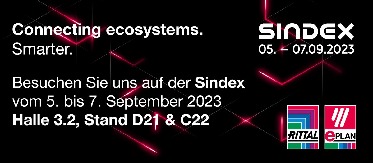 👉 RITTAL &amp; EPLAN auf der #Sindex.
Die Sindex findet vom 5. bis 7. September 2023 in Bern statt.  - Sie finden uns in der Halle 3.2 - Stand C22 und D21.
Sichern Sie sich jetzt ihr gratis Messeticket:
bit.ly/3q1ecil

#MeetRittal #RittalandEplan