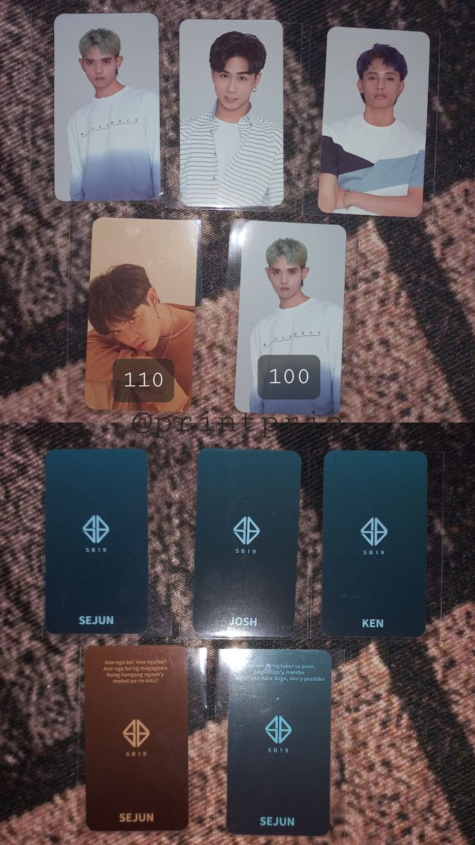 PrintPrio's tweet photo. Hi A'tin! I'm selling SB19 official photocards!

Blue and Pink (premium) GITZ pcs, 1 Autumn GITZ pc (Pablo), and No Nek pc.

- ONHAND
kindly see the photos for the prices
MOP: payment first thru gcash
MOD: shopee check out or direct j&amp;t

dm us if u're interested 

#SB19 #wts #lfb https://t.co/BvpUd6aGmS