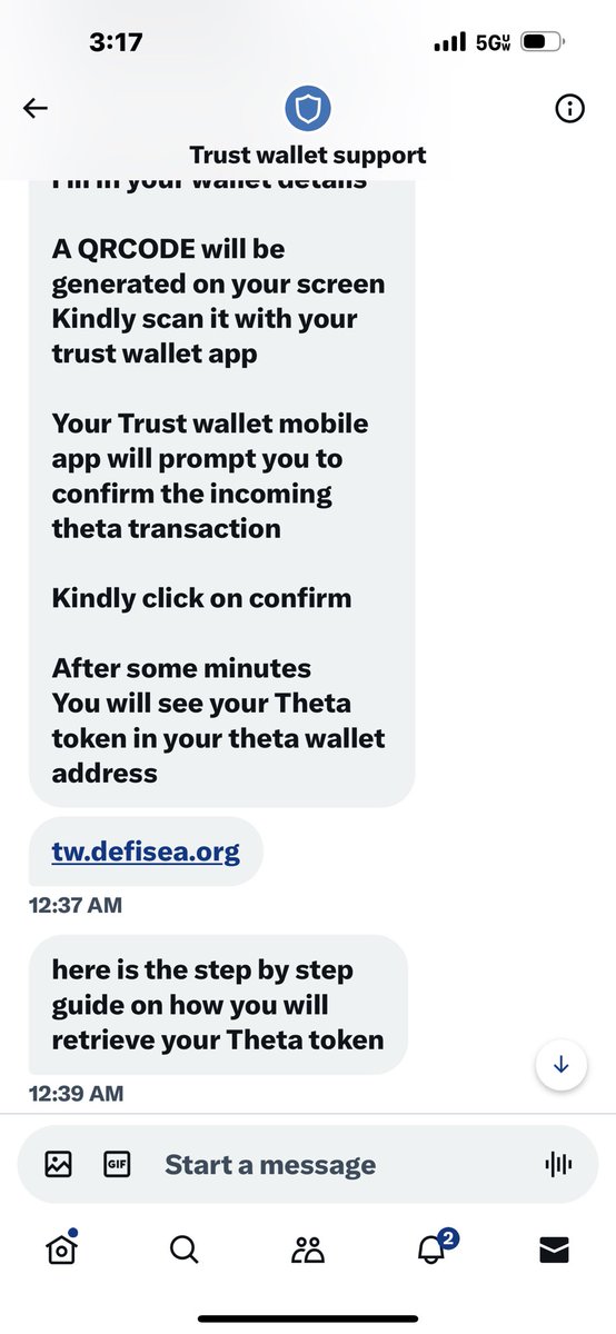 Daryl0460622178's tweet photo. @Starlink @elonmusk I sent you a couple of screenshots. I’m hoping that you will remove that fake trust, wallet, and support from Twitter before anyone else gets scammed. I am a  paraplegic. Losing almost 30 K really hurts.  Twitter does not seem to care . I reported long ago but they’re still activ https://t.co/rHcvBLCmJz