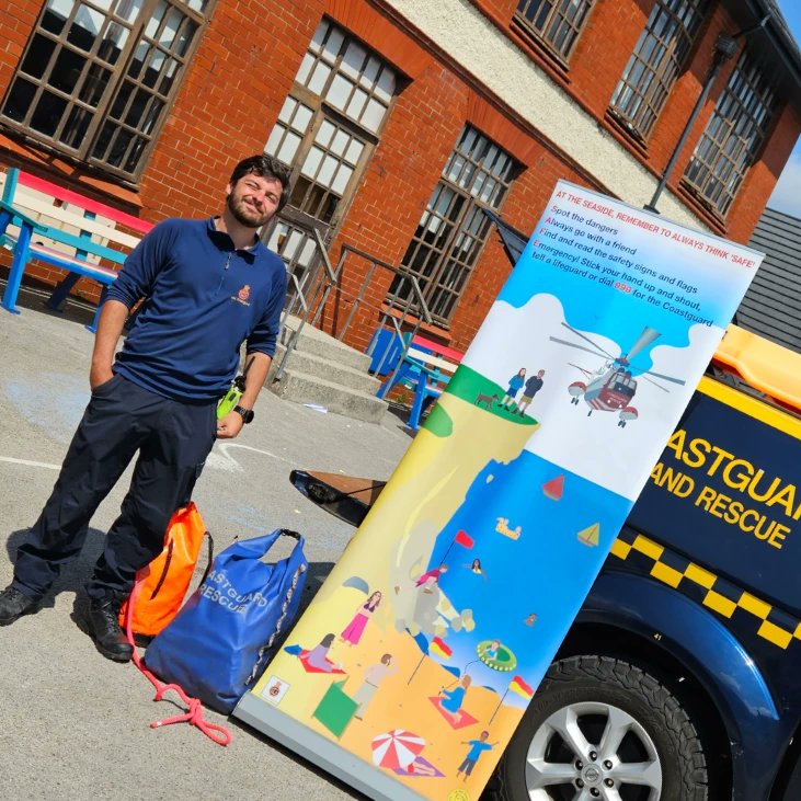 A couple of days off from @northernassist visited Roseacre Primary Academy last week giving educational talks about @HMCoastguard and beach safety ready for the summer, years 1-6 had fun learning about beach safety and the work that Coastguard does. #FloatToLive #Coastguard