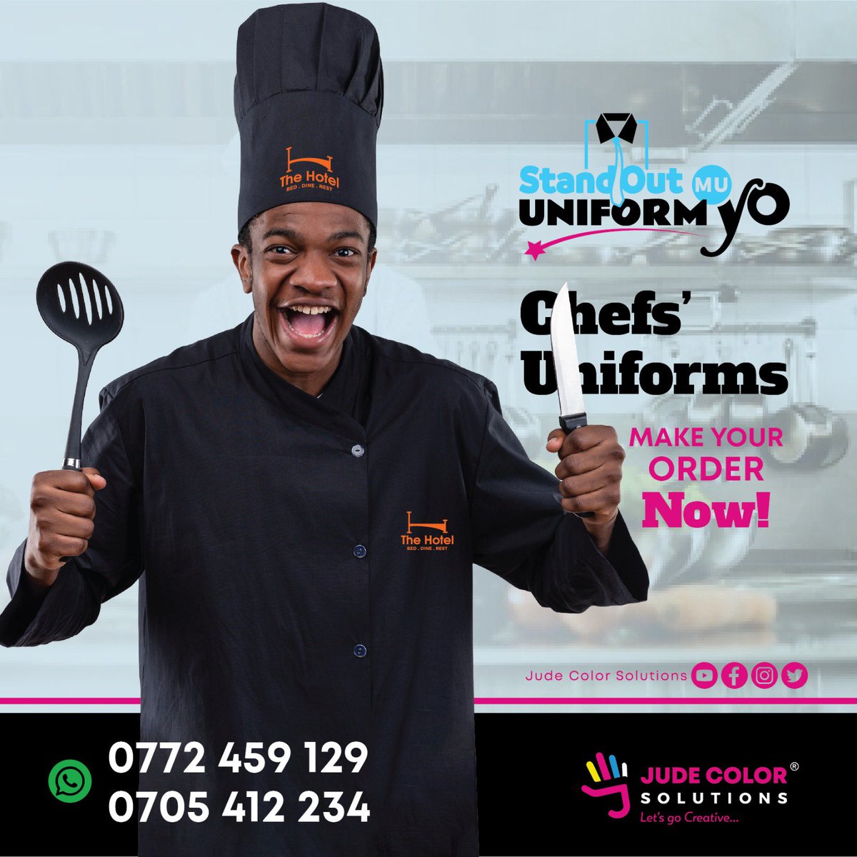 jude_color's tweet photo. Tag that person who would look good in a chef uniform. #standoutmuuniformyo https://t.co/cEClT5HftV